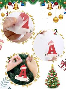 1 Miếng Mới Acrylic Ông già noel Mũ Mặt dây chuyền chữ cái , DIY Cây thông noel Vật trang trí , Viết tay Message Đối với Người , Hoàn hảo Đối với Trang trí Gia đình Tiệc Giáng sinh - Nhiều màu - Xem 7