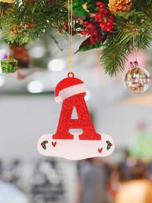 1 Miếng Mới Acrylic Ông già noel Mũ Mặt dây chuyền chữ cái , DIY Cây thông noel Vật trang trí , Viết tay Message Đối với Người , Hoàn hảo Đối với Trang trí Gia đình Tiệc Giáng sinh - Nhiều màu - Xem 9