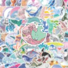 100 miếng dán động vật đại dương - Vinyl chống thấm nước, thiết kế sống động dành cho người lớn và thanh thiếu niên - Miếng dán bền, hấp dẫn để cá nhân hóa chai nước, máy tính xách tay, điện thoại, v.v. - Thích hợp cho cả nam và nữ - Nhiều màu - Xem 4