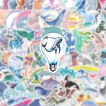 100 miếng dán động vật đại dương - Vinyl chống thấm nước, thiết kế sống động dành cho người lớn và thanh thiếu niên - Miếng dán bền, hấp dẫn để cá nhân hóa chai nước, máy tính xách tay, điện thoại, v.v. - Thích hợp cho cả nam và nữ - Nhiều màu - Xem 3