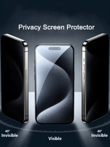 3 Stück Datenschutzblende - Höchster Datenschutz, robuster gehärteter Glas Bildschirmschutz - universell kompatibel mit iPhone 16 15 14, 11, 12, 13, 15, Pro, Max, Mini, 7, 8, Plus, X, XR, XS MAX Se