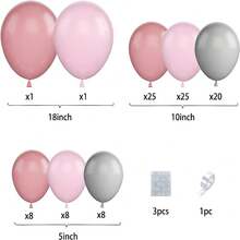 Kit de decoración de arco de globos verde y rosa, suministros de fiesta de cumpleaños con globos, kit de guirnalda de globos verde, rosa y melocotón para DIY de telón de fondo perfecto para baby shower, boda, decoraciones de fiesta de aniversario - Multicolor - Ver 6