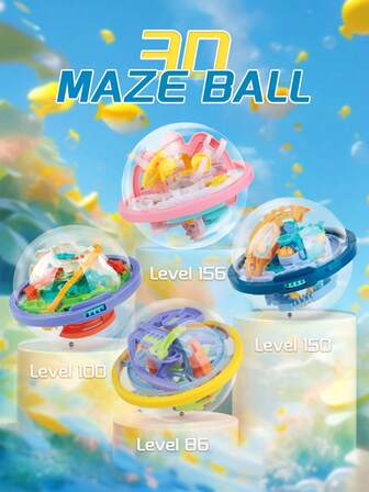 3D UFO Maze Ball Globe Toys 86/100/150 Level Challenging Barriers Puzzle Toy Space Training Imagination Educational Toy For Children,Birthday Gift,Christmas Gift,New Year Gift.