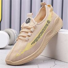 Men's Running Shoes Fashion Breathable Tenis Mesh Soft Sole Casual Athletic Lightweight - 卡其色 - 查看 2