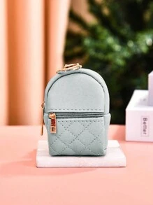 Mini Backpack Keychain, Cute Cosmetic Bag Keychain For Women, Small PU Cosmetic Bag Keychain Accessory, Zipper Pouch Accessory - Multicolor - View 14