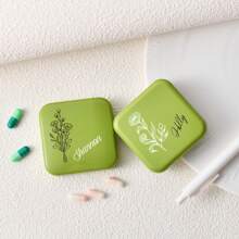 Personalized Portable Travel Pill Box, Waterproof Medication Organizer Suitable For Pocket Wallet Daily Pill Box, Customizable Portable Medicine Vitamin Container, Can Be Placed In Pocket Or Wallet, Safely Store Daily Dose, Reusable Pill Box, Self-Sealing Travel Medicine Organizer With Sliding Lock, For Pills And Small Items - Orange - View 5