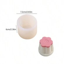 Simulated Caramel Pudding Squishy Silicone Mold Toy - White - View 3