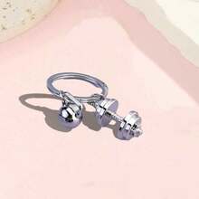 Modern Minimalist Fitness Keychain, Creative Zinc Alloy Dumbbell & Kettlebell Combination Pendant, Suitable For Fitness Lovers To Wear Daily, Exquisite Small Gift For Bodybuilding Enthusiasts On Holidays And Birthdays Car Accessories Bag Charm Backpack For School
