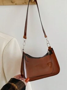 Stadium Approved Small Clear Crossbody Bag PVC Candy Color Clear Bag Purse Handbag Retro Classic Tote Bag - 棕色 - 查看 1
