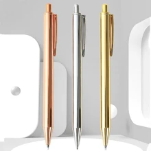 1-3支金色/银色/玫瑰金金属圆珠笔，书写流畅，1毫米中号笔尖，适用于婚礼、商务、办公、学生、教师、男女皆宜，可作为返校礼物