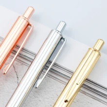 1-3支金色/银色/玫瑰金金属圆珠笔，书写流畅，1毫米中号笔尖，适用于婚礼、商务、办公、学生、教师、男女皆宜，可作为返校礼物