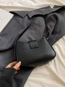 迷你纯色 PU 水钻装饰单肩包，适合女士旅行、女孩、学生、聚会、购物、送礼、日常使用，时尚商务休闲女士包，非常适合办公室、商务和工作