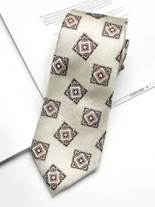 1 件珍珠花手工领带，适合商务、休闲、派对男士领带