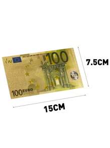 1 pieza de billete conmemorativo colorido con lámina de plástico, euro, libra esterlina (estilo aleatorio enviado)