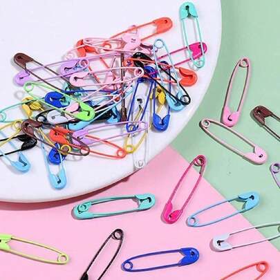 150 件/盒各种颜色别针，糖果色混合小夹子，用于珠宝和装饰紧固件