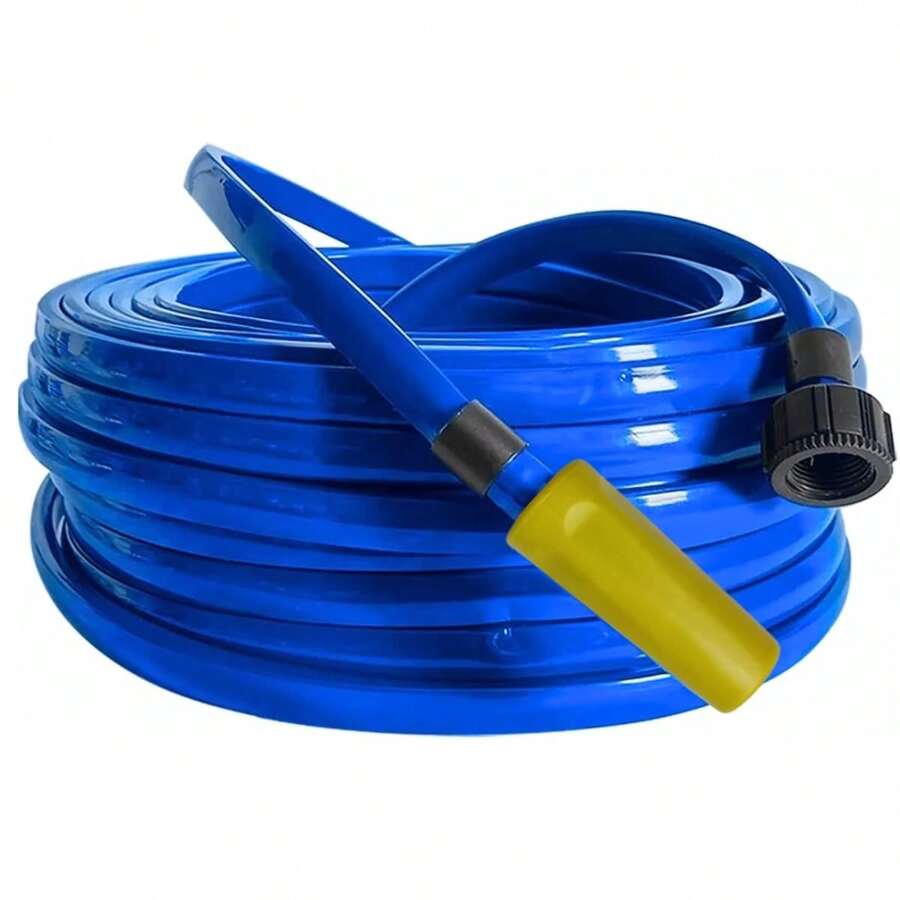 10m Reinforced Flat AntiTwist Garden Hose + Reinforced Tap + Thread