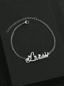 Vương miện nhỏ mơ mộng và lãng mạn với nhiều trái tim và tên tiếng Anh Vòng đeo tay tùy chỉnh, Quà tặng cho cặp đôi, Quà tặng sáng tạo, Quà tặng cổ điển, giản dị, dễ thương, đơn giản, được cá nhân hóa và độc đáo cho những người thân yêu, bạn bè và gia đình. Thích hợp để tặng quà kỷ niệm, quà tặng sinh nhật - Bạc - Xem 3