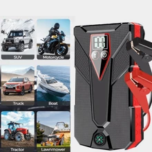 99800mah Car Jump Starter Pack 12V Booster Power Bank USB Battery Charger - Red - View 2