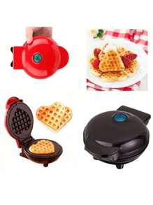 Mini Compact Heart Waffle Maker - màu đen - Xem 1