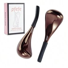 1 pieza PFEFE Palos criogénicos de acero inoxidable Globos de hielo para el cuidado de la piel facial de mujeres, ojos, suministros para esteticistas, globos de enfriamiento para spa con estuche de almacenamiento que contiene líquido congelado - Multicolor - Ver 15