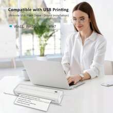 C31 无线便携式 A4 热敏打印机和 1 包打印纸（100 张），多功能迷你 A4 便携式打印机，用于打印图像、照片、文本、文档、考试、试卷 - C31無線便攜式A4熱感印表機和一本列印紙(100張) - 查看 6