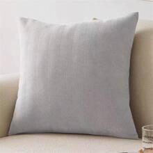 1pc Chenille Solid Color Simple Decorative Throw Pillow Cover Home Decor Sofa Cushion - Multicolor - View 29