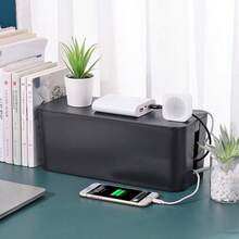 1pc Ổ cắm máy tính Cáp nguồn Cáp hộp tổ chức cáp Hộp tổ chức Bảng tổ chức Hộp cáp Hộp thu Bộ định tuyến - màu đen - Xem 3