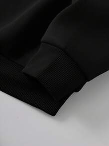 Tween 女童时尚简约心形和字母印花休闲宽松羊毛运动衫和豹纹舒适长裤，秋冬