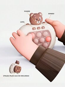 JUEGUETE SENSORIAL DE EMPUJE RÁPIDO POP ELECTRICO ANTI ESTRES - Café integral - Ver 3