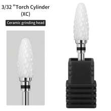 Dual Step Ceramic Nail Drill Bits Set, 3/32" (2.35mm) Professional Acrylic Nail File Drill Bits For Manicure Pedicure Cuticle Gel Nail Polish 5 Pieces - White - View 8
