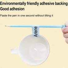 [Personnalisable] Étiquettes autocollantes personnalisées en PVC avec nom - Étiquettes autocollantes personnalisées et imperméables convenant aux bouteilles, artisanat, scrapbooks - Étiquettes d'identification et cartons de place nom vibrants à usage unique - Multicolore - Voir 7