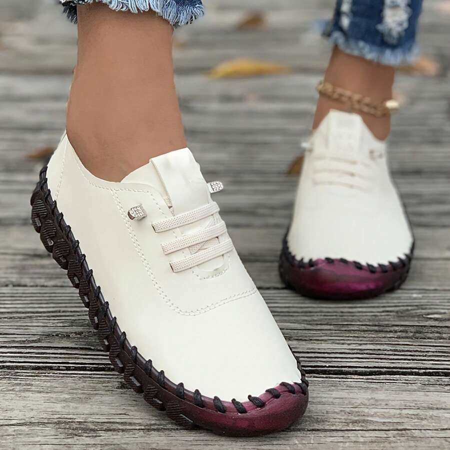 Summer Oxford Women's Shoes - Ultra-Soft Sole, Breathable, Non-Slip Comfortable Slip-Ons For Every Occasion! - White - View 1