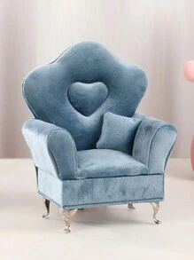1pc Creative Imitation Home Sofa Jewelry Storage Box Valentine Day Back To School - Dusty Blue - View 2