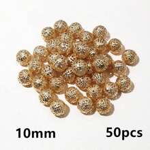 50-200pcs Hollow 6-10mm Diameter Beads Spacer Beading Bead Charms For DIY Jewelry Making Accessories - Spacer Beads - View 24
