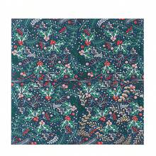 AFYPRTY 15 chiếc/túi khăn ăn Giáng sinh Khăn ăn dập vàng 6,5 inch Quả mọng Holly in trang trí lễ hội thích hợp cho trang trí Giáng sinh Nhà hàng Nhà bếp Quầy bar Vật dụng, Khuyến mãi Giáng sinh vui vẻ - Nhiều màu - Xem 5