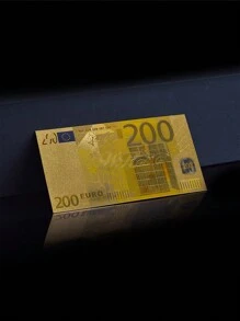 1 pieza de billete conmemorativo colorido con lámina de plástico, euro, libra esterlina (estilo aleatorio enviado)