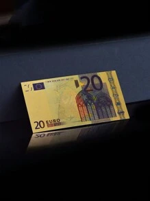 1 pieza de billete conmemorativo colorido con lámina de plástico, euro, libra esterlina (estilo aleatorio enviado)
