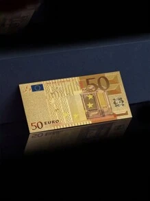 1 pieza de billete conmemorativo colorido con lámina de plástico, euro, libra esterlina (estilo aleatorio enviado)