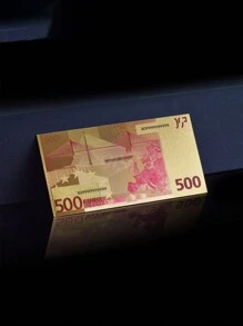 1 pieza de billete conmemorativo colorido con lámina de plástico, euro, libra esterlina (estilo aleatorio enviado)