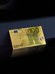 1 pieza de billete conmemorativo colorido con lámina de plástico, euro, libra esterlina (estilo aleatorio enviado)