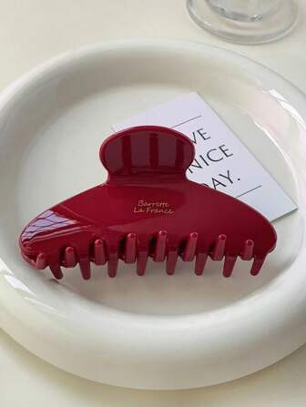 1pc Fashion Solid Color Hair Claw Claw, European And American Style Hair Accessory Claw Clips Hair Clips Hair Jaw Clip Hair Clamps Hair Clutch Hair Catcher Clip, School Stuff, College Fall Winter Hair Accessories For Women For Vacation Outfits Woman