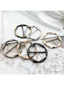 10 chiếc kẹp khăn lụa sang trọng - Khóa kim loại tròn thời trang, kẹp cà vạt áo phông cho phụ nữ, giá đỡ quấn quần áo, dễ sử dụng, phụ kiện thời trang - Nhiều màu - Xem 5