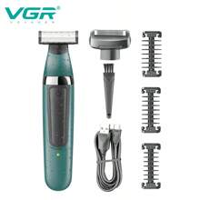 VGR V-393 Single Blade Shaver Kit Waterproof Professional Beard Trimmer Razor Rechargeable Electric Face Shaver - Black - View 2
