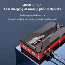 99800mah Car Jump Starter Pack 12V Booster Power Bank USB Battery Charger - Red - View 5