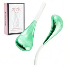 1 pieza PFEFE Palos criogénicos de acero inoxidable Globos de hielo para el cuidado de la piel facial de mujeres, ojos, suministros para esteticistas, globos de enfriamiento para spa con estuche de almacenamiento que contiene líquido congelado - Multicolor - Ver 17