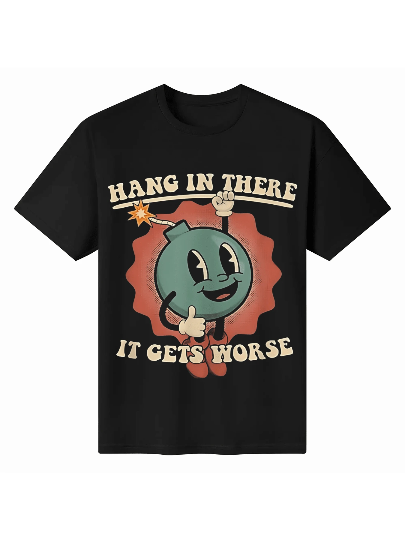 Camiseta "Aguanta, solo empeora el tedio existencial" - Negro - Ver 1