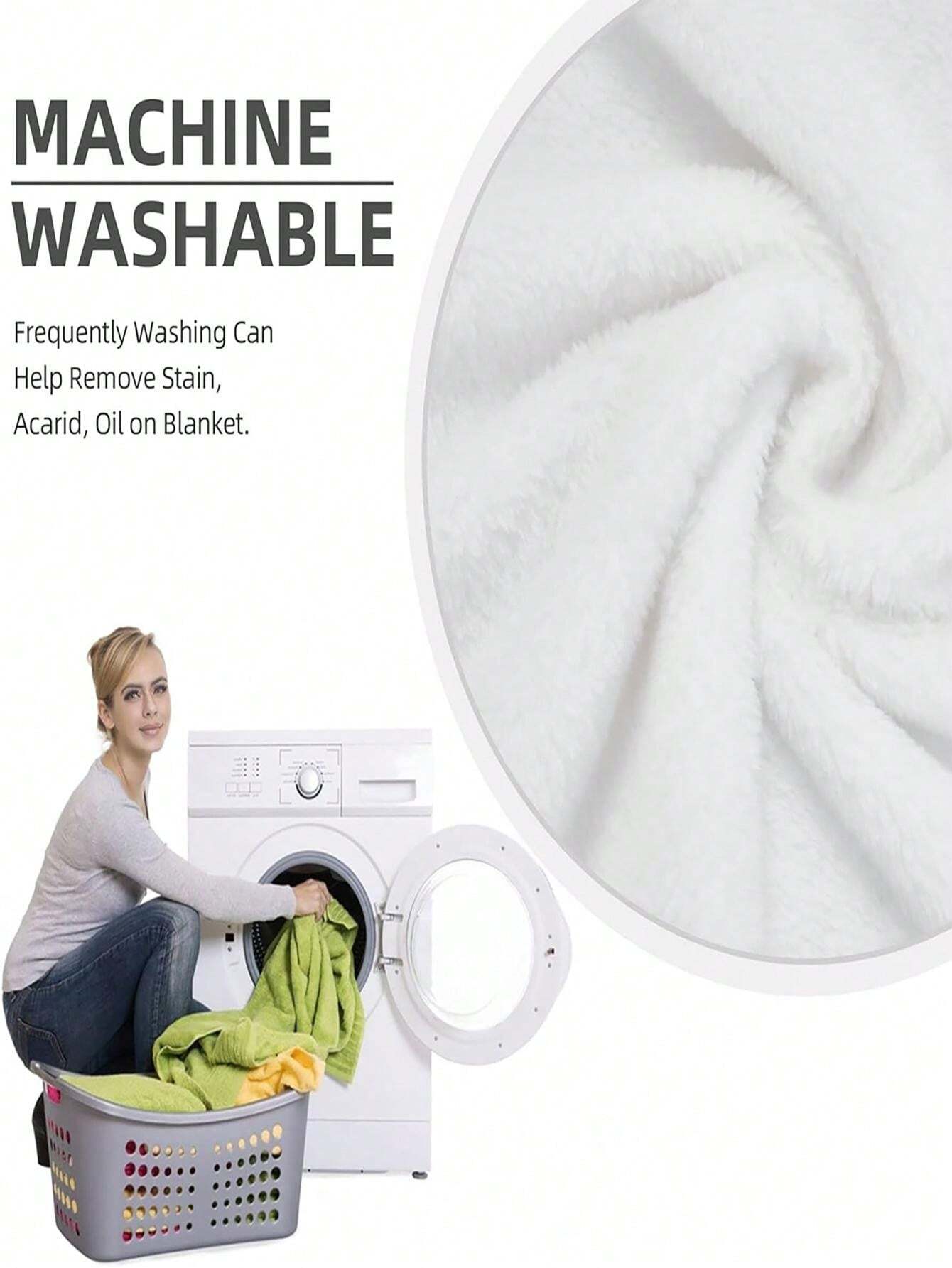 1pc Boy's Cute Blue Dinosaur Theme Flannel Blanket, Dinosaur Riding