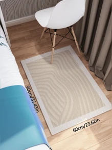 清新綠茶風格,法式人造羊毛花朵地毯,白色和綠色令人耳目一新的家居地毯,適合客廳,臥室,書房,法式優雅多功能防滑地毯(註:白色邊緣更優雅美觀),房間裝飾 - 米色 - 查看 7