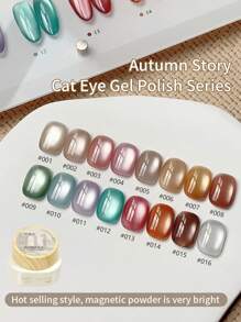 annies 12克秋日故事猫咪磁性凝胶指甲油闪亮玻璃珠猫眼凝胶16色套装可卸UV凝胶美甲美甲1件/16片装 - 彩色 - 查看 13