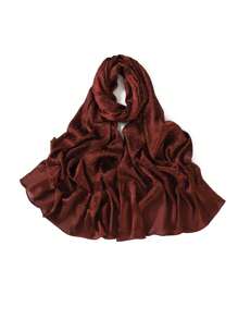 1 Peça Acessórios de Abaya de Alta Qualidade em Cor Sólida para Senhoras, Lenço de Crepe de Cetim de Seda com Brilho de Pedrinhas Strass, Xale Brilhante e Cintilante, Faixa para Cabeça de Mulher